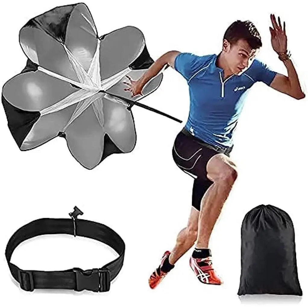 48-Inch Speed Parachute, Durable Parachute Cloth Power Chute for Kids' Sprint & Football with 15-20 lbs Resistance, Sprint & Soccer Practice, Outdoors, 1X 48" Resistance Parachute