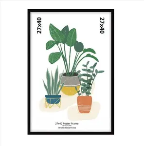 Black 27x40 Basic Poster, Simple Design, Versatile for Various Posters and Artwork (No Frame)