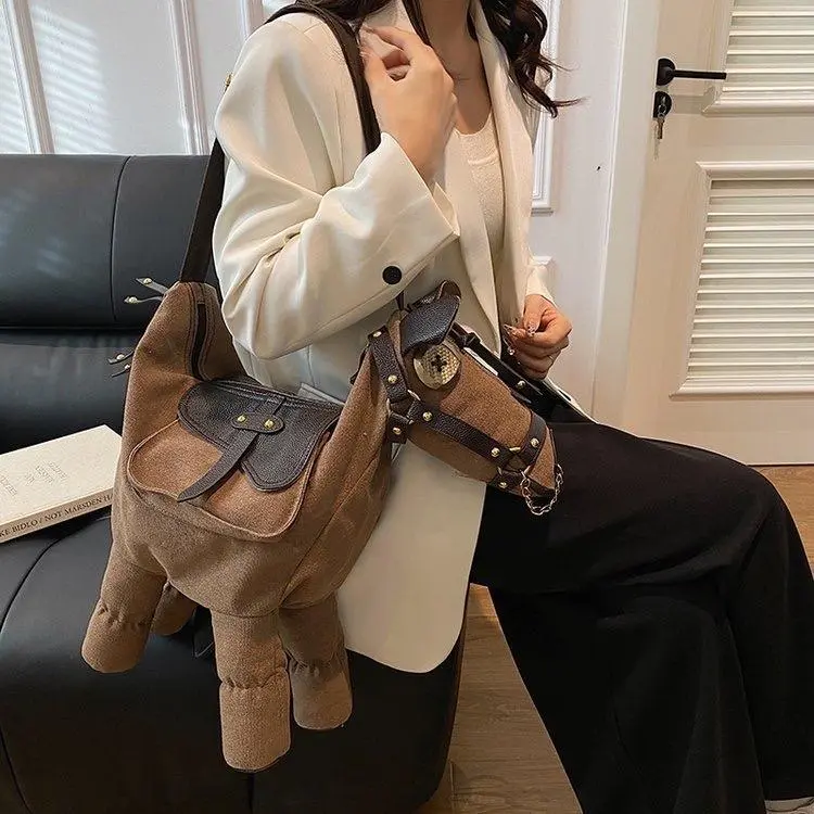 Unique Horse Bag with Large Capacity Stylish Functional Design Perfect for Everyday Use Ideal Gift for Christmas and Birthdays，