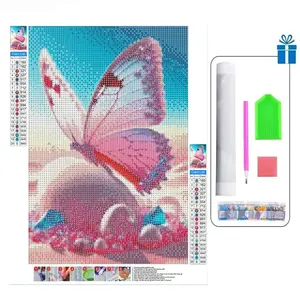 Butterfly Pattern DIY Diamond Art Painting without Frame, Diamond Pattern Design, Aesthetic DIY Diamond Art Painting Kit, DIY Decor Painting for Home Bedroom Living Room, Diamond Painting Kits