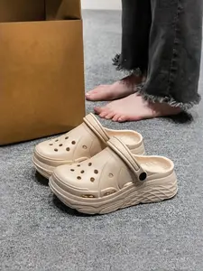 Women's Fashion Ventilated Eva Sandals, Home Outdoor Casual Shoes, Hollow Design, Lightweight Eva Material, Perfect for Leisure Wear, Breathable Clogs, Breathable Slippers