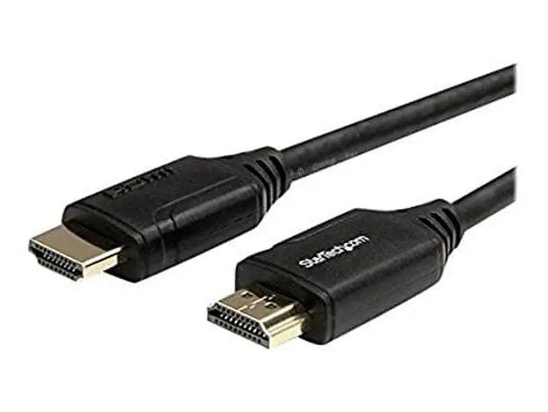 Startech 6 ft Black Premium Certified HDMI 2.0 Cable with Ethernet, 18Gbps Bandwidth, 32 Audio Channels, Backward Compatible