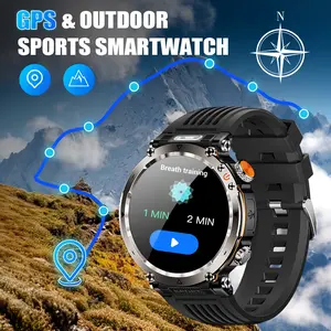 Outdoor Sports Smartwatch w/ 1.7" Round Touchscreen, IP68 Waterproof, Bluetooth Calling, Activity & Fitness Tracking, Suitable for Outdoor & Daily Use