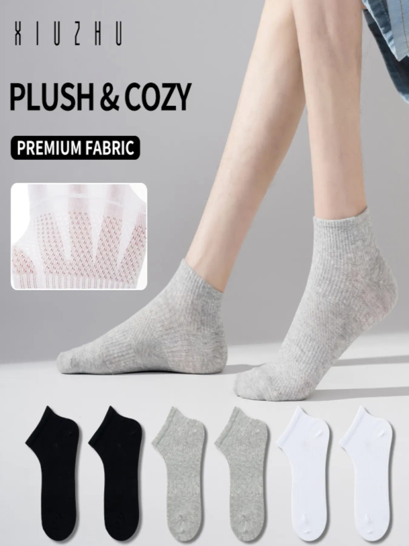 Men's Antibacterial Odor-Resistant Socks, 6 Pairs Essential Oil Aroma, Breathable Sweat-Absorbent Mid-Calf Sports Socks