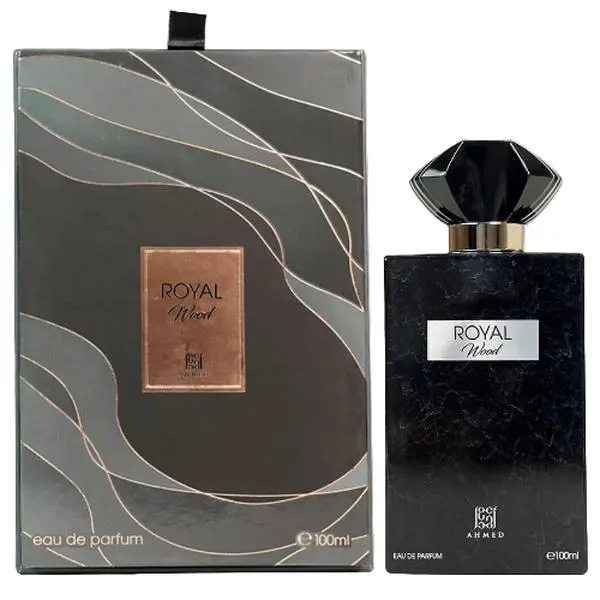 Ahmed Al Maghribi Royal Wood Men's Eau De Parfum - 3.4Oz Liquid EDP Fragrance with Rich Scent, Bold Charm, Regal Aroma