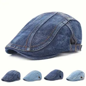 Vintage French Style Painter's Beret Hat - Adjustable Solid Color Fashion Unisex Cap, Sports & Outdoor Accessory for Casual, Streetwear
