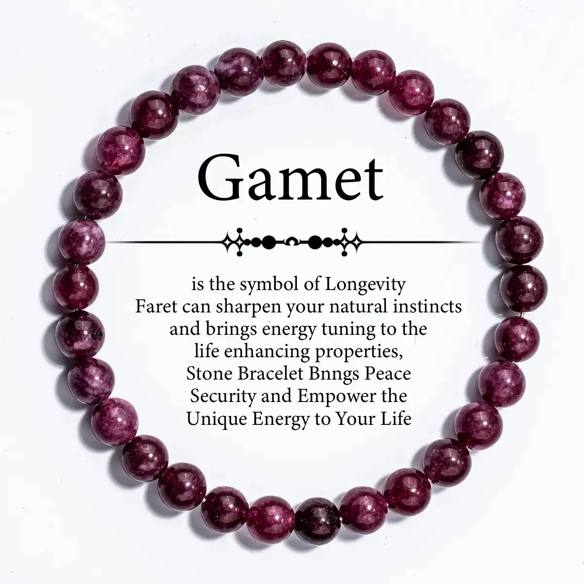 6mm Handmade Garnet Beaded Bracelet January Birthstone Root Chakra Rosary Wrist Jewelry Bring Positive Energy Commitment Rejuvenation Dainty Healing Stone Gift For Women Daily Meditation Accessories