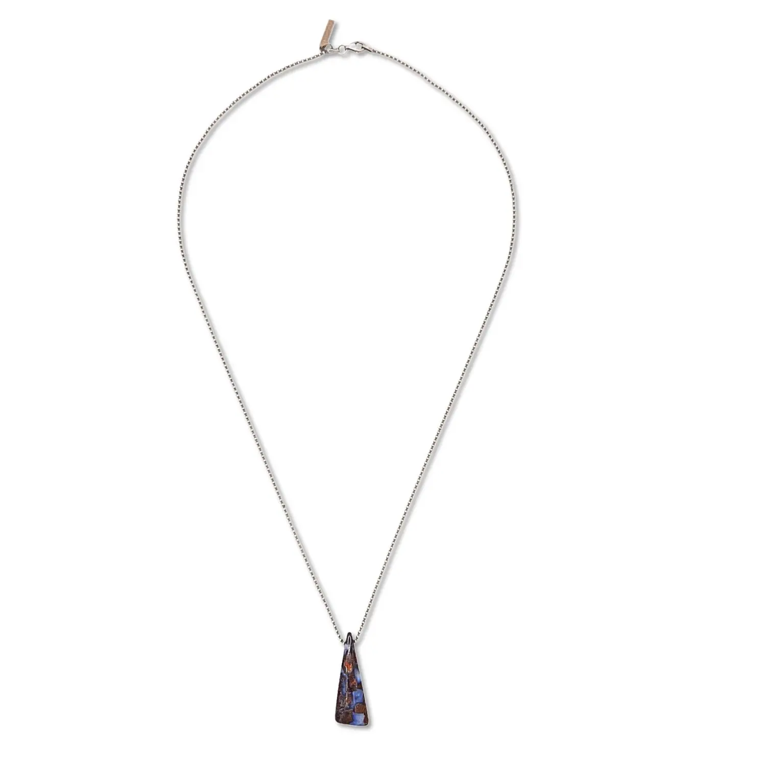 Down Under Australian Boulder Opal Sterling Necklace