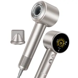 AOMIAO High-speed hair dryer — 160,000 RPM brushless motor, HD display screen, AI smart distance measurement, 7 AI modes, intelligent temperature and wind speed control, fast drying. 5 billion plasma hair care fathersdaygift