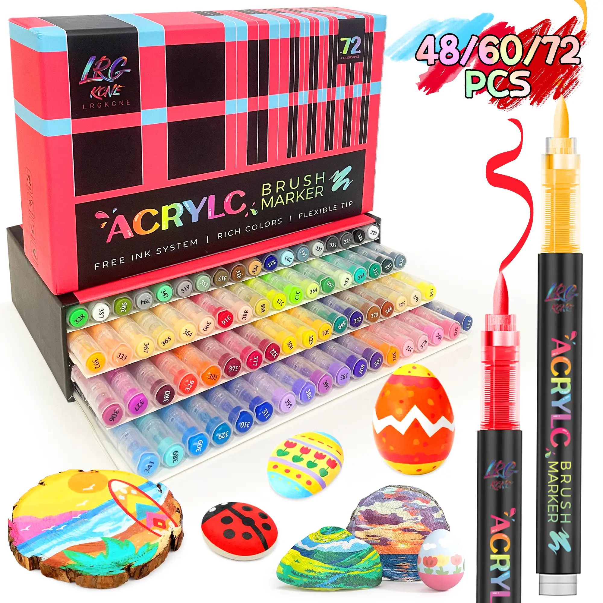 48/60/72 Direct liquid acrylic pen painting set,Rich in colors,Children's DIY acrylic painting pen,DIY craft made, school use, Children's  gift, Art Craft Supplies, Colorful Art Supplies, Diy Art Design