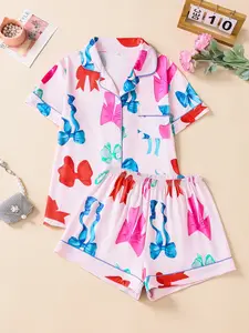 Pajamas Short Sleeve Set for Comfortable Sleepwear Soft Fabric Cozy Nightwear Ideal for Everyday Wear  Loungewear Womenswear