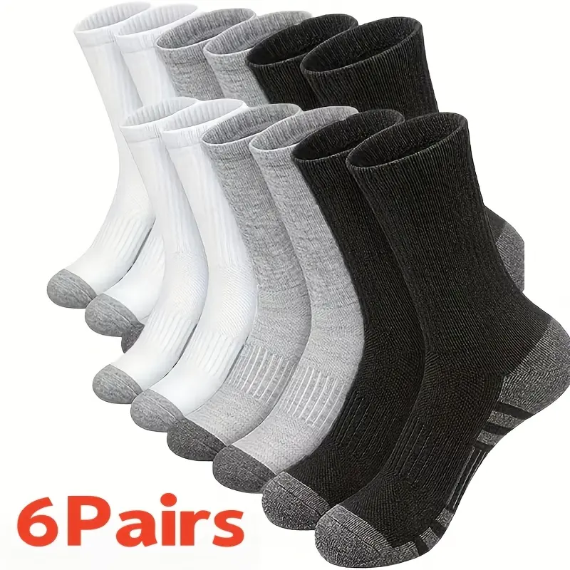 athletic stockings US 6-10(6 Pairs)，Thickened and Warm in Autumn and Winter, Suitable for Outdoor Activities