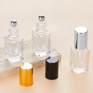 3pcs Empty Glass Perfume Roller Bottle, Portable Refillable Cosmetic Perfume Spray Bottle, Multipurpose Mist Spray Bottle, Makeup Supplies For Home Outdoor Travel, Travel Container Bottle, Cosmetics Makeup Tools