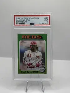 Elly De La Cruz RC Color Swap Mini PSA 9 2024 Topps Heritage #473 Cincinnati Red