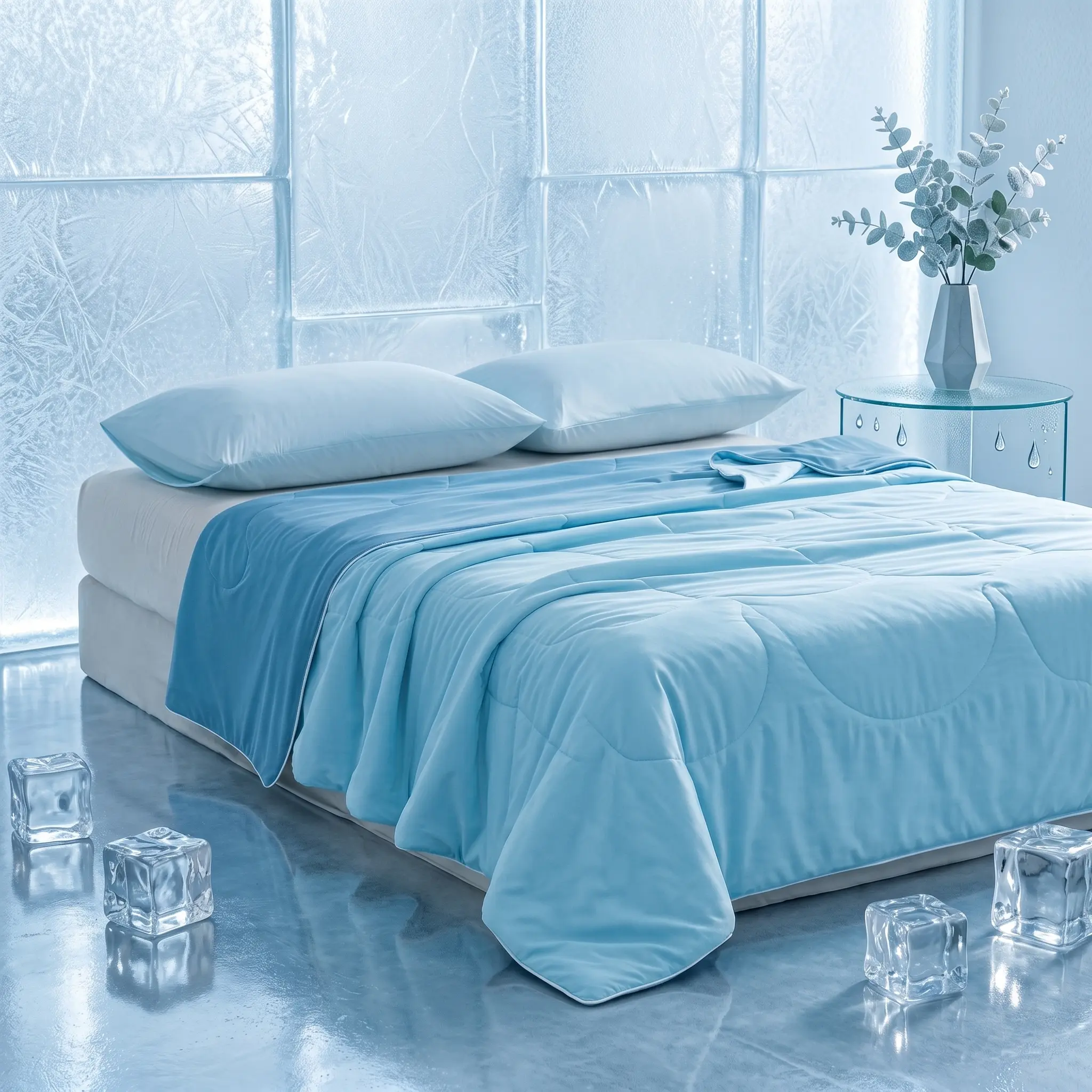 Stripe Cooling Quilt with Elastane, 78.74*90.55in(200*230cm), Silk Softness, Lightweight, Breathable, Double-Sided Anti-Hair Bedding for Hot Sleepers, Machine Washable Ideal Gift