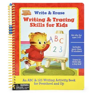 Daniel Tiger Write & Erase Writing & Tracing Skills for Kids -- Cottage Door, Spiral Bound, Comb or Coil