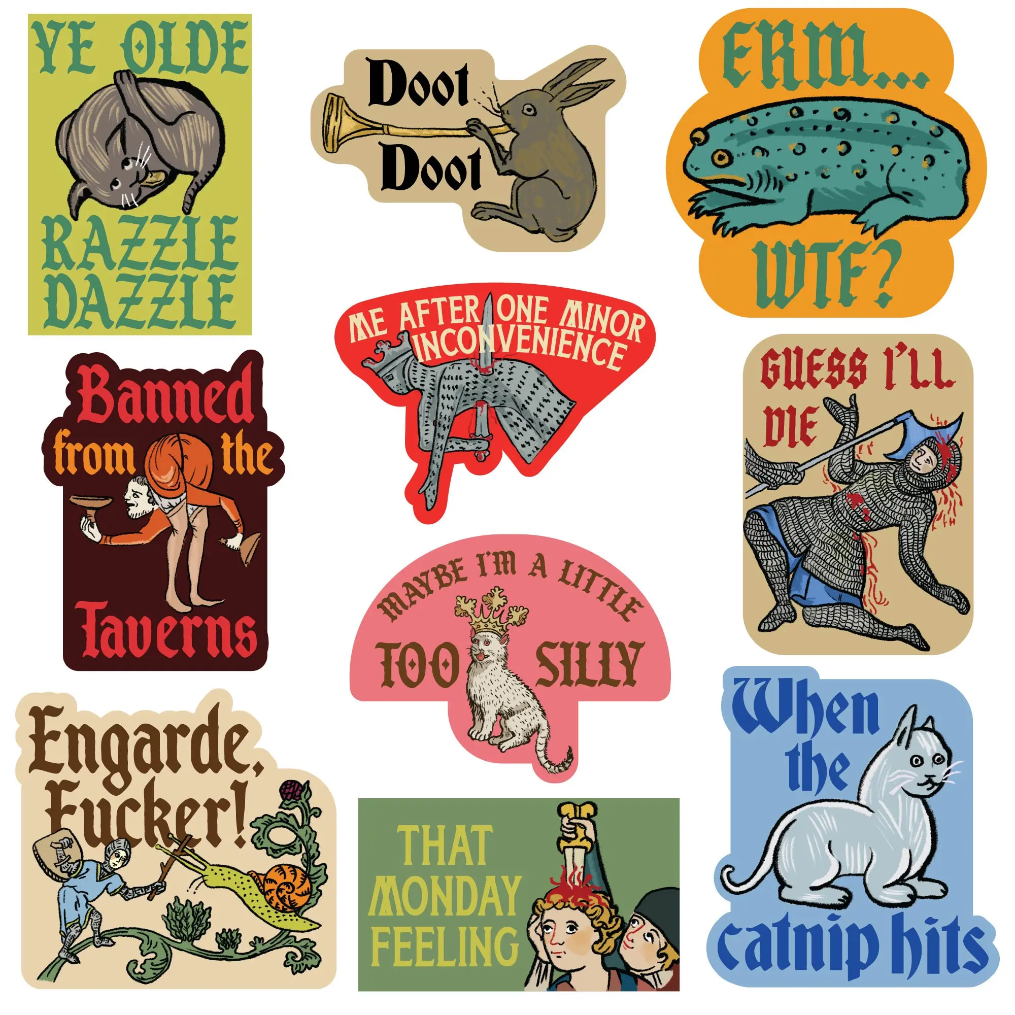 Medieval Sticker Extra Large Stickers for Adults Funny Adhesives with Memes Funny Stickers with Colorful Graphic Decals Funny Vintage Multi Medieval Sticker Extra Large Stickers for Adults Funny Adhesives with Memes Funny Stickers with Colorful Graphic Decals Funny Vintage Multi