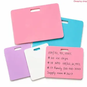 【Summervibes】4Pc Reusable Erasable Badge Buddy Notepad, Dual-Style Vertical & Horizontal Badge Reel Note Pad, Pen-Writable Wipeable Quick Note Accessory, Practical Portable Office Supply for Nurses, Doctors & Medical Staff Daily Note-Taking