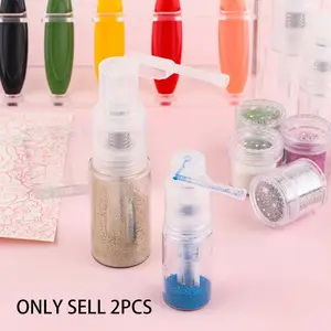 2pcs Easy-Fill Glitter Spray Bottle, Unique Pump Design, Refillable Design, Durable Plastic, for Dry & Liquid Adhesives, Ideal for Art, Crafts, Sewing, Painting Supplies