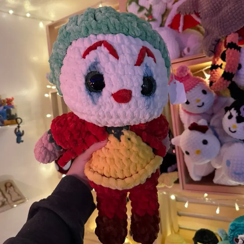 Crochet Joking Clown Amigurumi Plush