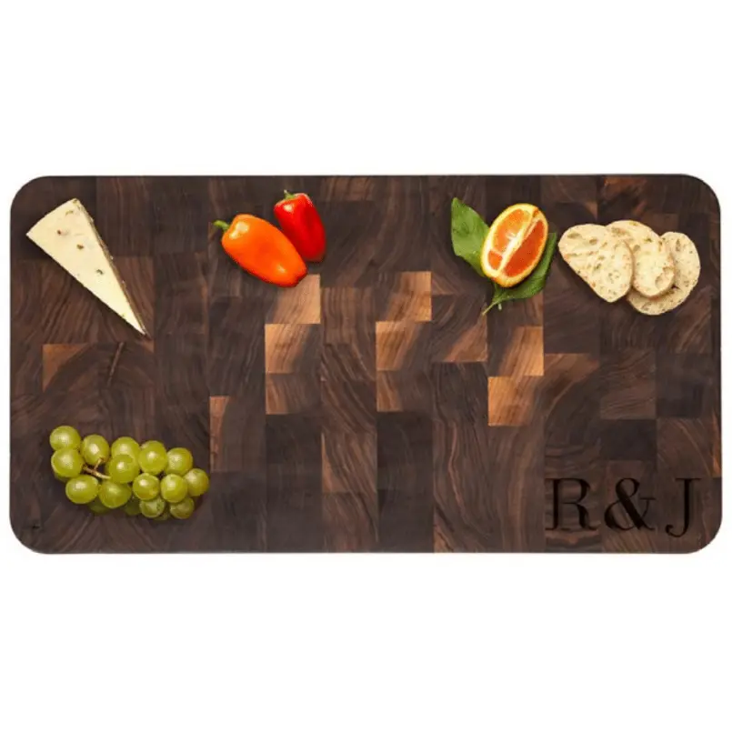Personalized Black Walnut Butcher Block Slim Cutting Board - 22x12"