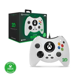 Hyperkin Duke Wired Controller for Xbox Series X|S/Xbox One/Windows 10 - Xbox 20th Anniversary Limited Edition - Officially Licensed - White