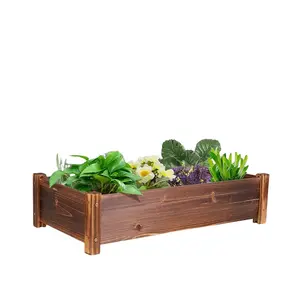 Raised Garden Bed cedar Wood Planter Box Outdoor Planting Bed fr Vegetable Flower Herb