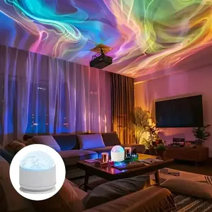 2-in-1 Aurora Borealis & Star Cloud Projector Light with Remote, USB Rechargeable Galaxy Night Lamp,  Multiple Modes, Dimmable Ambient Mood Lighting for Bedroom Ceiling, Living Room, Kids Room, Home Decor, Relaxation, Sleep, Gift Ideas