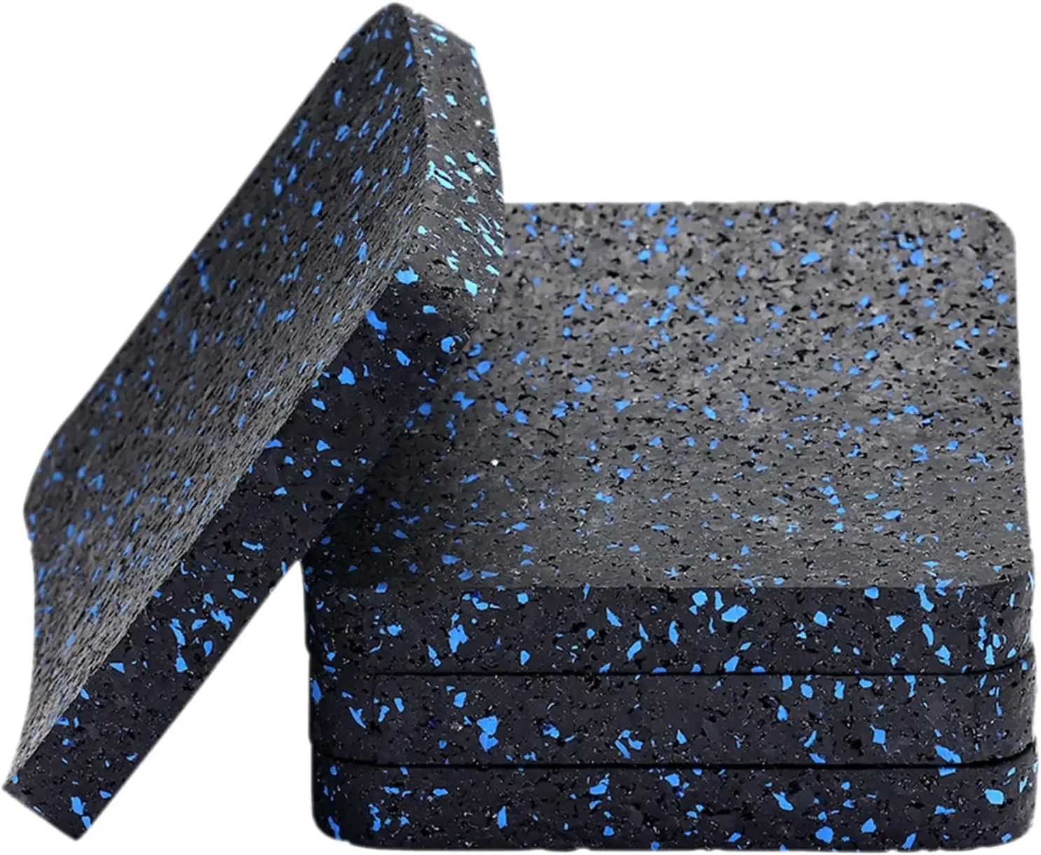 Treadmill Mat Pads - 4 PCS High Density Rubber Anti-Vibration Pads for Walking Pad and Exercise Bike - Noise Reduction Floor Protection for Hardwood Floors and Carpet - 3.94"x3.94"x0.5"