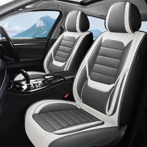 【ADOOMYKAR】 General 5-seater Napa leather car seat covers, luxurious custom Napa leather seat covers, suitable for small cars, SUVs, etc. (For pickup truck models, please contact the customer service when placing the order.)