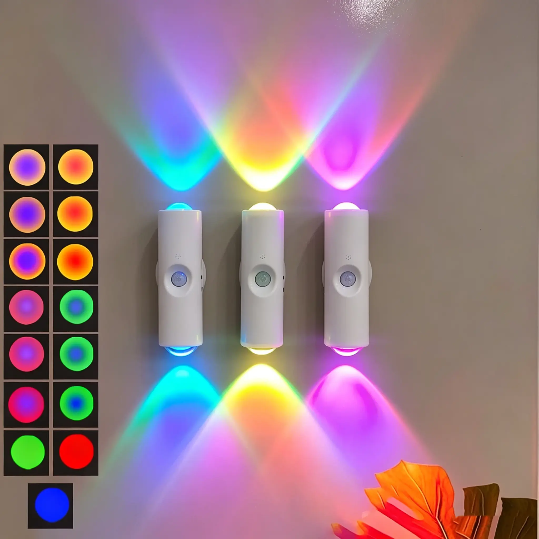 3/4Pcs USB Rechargeable LED Motion Sensor Light, Ultra-Thin Induction Lamp, RGB Cabinet Lighting for Hallways, Storage, Closets, Kitchens, Bathrooms - Energy-Efficient, Dimmable Night Light for Indoor Ambiance Lighting,campingessentials,outdoorfurniturese