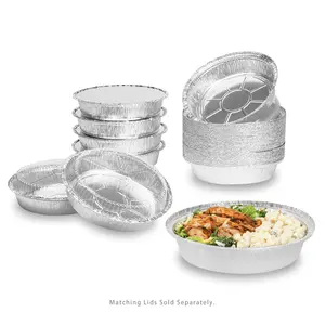 [500 ct] 8" Round Aluminum Pans - Perfect for Your Cooking Needs - Matching Lids Sold Separately