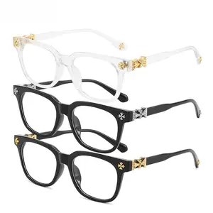 Small-frame square reading glasses for men and women, unisex anti-blue light classic travel fashion reading glasses, with rice stud decoration on the frame and, comfortable to wear, Square Frame Eyeglasses, High Quality Eyewear