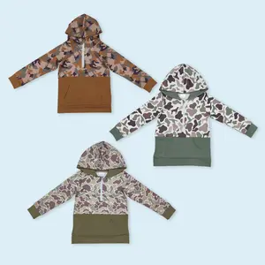 Deer duck camouflage kids boy long sleeve hoodie top