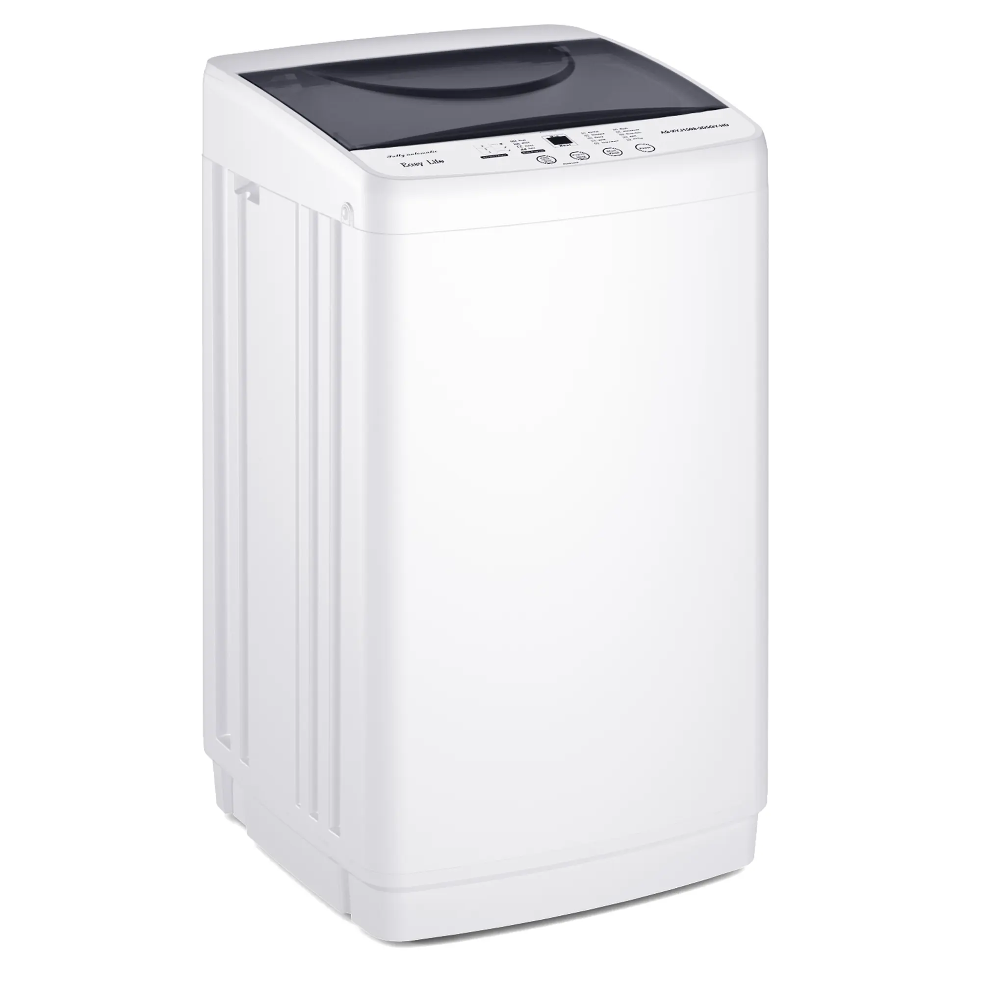 Portable Washing Machine 7.7 lbs Capacity, Fully Automatic Compact Washer with Stainless Steel Tub, 10 Washing Modes LED Display for Apartment Dorm RV