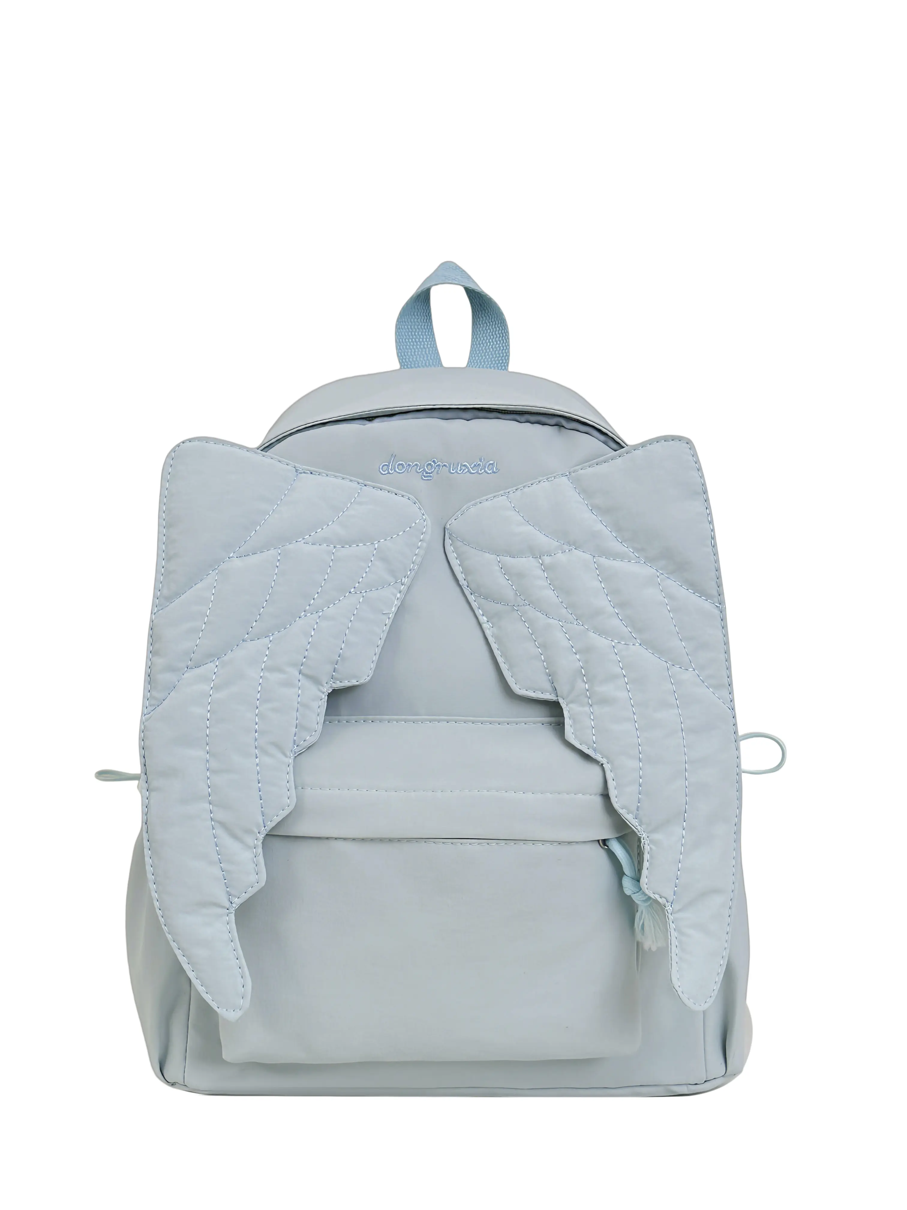Cute Angel Wings Backpack for Women, Aesthetic Kawaii School Bag, Large Capacity Lightweight Backpack, Y2K Pastel Travel Rucksack, Unique Designer Student Backpack for Teen Girls