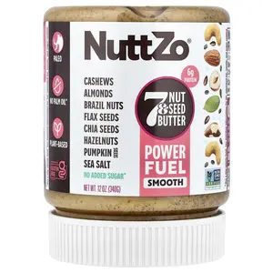 Nuttzo Power Fuel, 7 Nut & Seed Butter, Smooth, 12 oz (340 g)