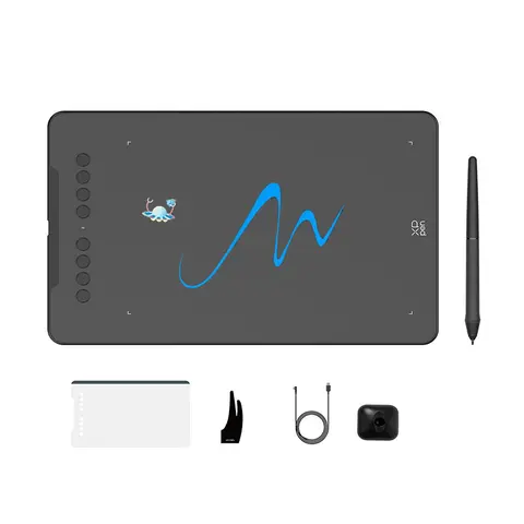 XPPen Deco 01 V3 Artistic Drawing Tablet - 10x6.25in Active Area, 16384 Pressure Sensitivity Stylus, 8 Customizable Express Keys, X3 Smart Chip, 8mm, USB Port, Linux/Android Multi-Platform Compatibility, Portable Beginner Writing Tablet (OSU Supported)