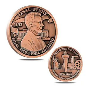 Abraham Lincoln President Keepsake Coin, Last Lincoln Penny Copper Tribute, American Heritage Collectible Gift for Adults and Collectors