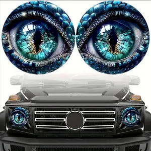 2PCS  Cool Personalized Imitation Animal Eyes Car Stickers Are Easy To Apply Without Leaving A Trace Suitable for Cars Off-road Vehicles SUV Jeep Headlight Decorative Stickers Creative Beast Design Decals Vinyl Decals Dragon Sticker Car Accessories