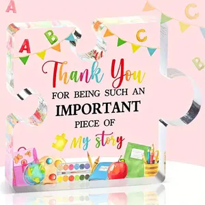 Teacher Appreciation Gift for Women Birthday Gift for Teacher Paperweight Keepsake Thank You Teacher Graduation Party Gift Teacher Office Classroom(Puzzle)