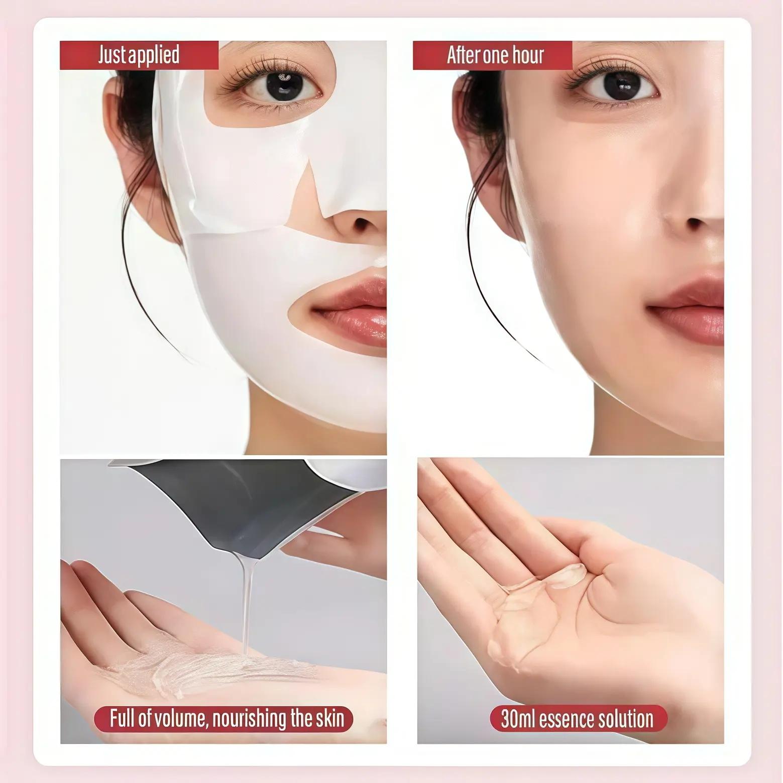 Quasi Collagen Glow Up Mask 2.0, Quasi BioCollagen Face Mask, Firm Skin Deep HydratingMasks for Wrinkle Reduction and PoreMinimization - Glow like Glass Skin (1 Box × 4Pcs)