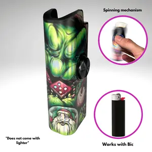 FLKR LYTR Fidget Spinner Lighter Case "Boogie Man" for Bic Spinner Lighter Case | FLKR LYTR - $11.99)
