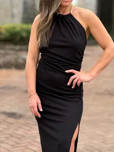 "Violeta" Halter Midi Dress