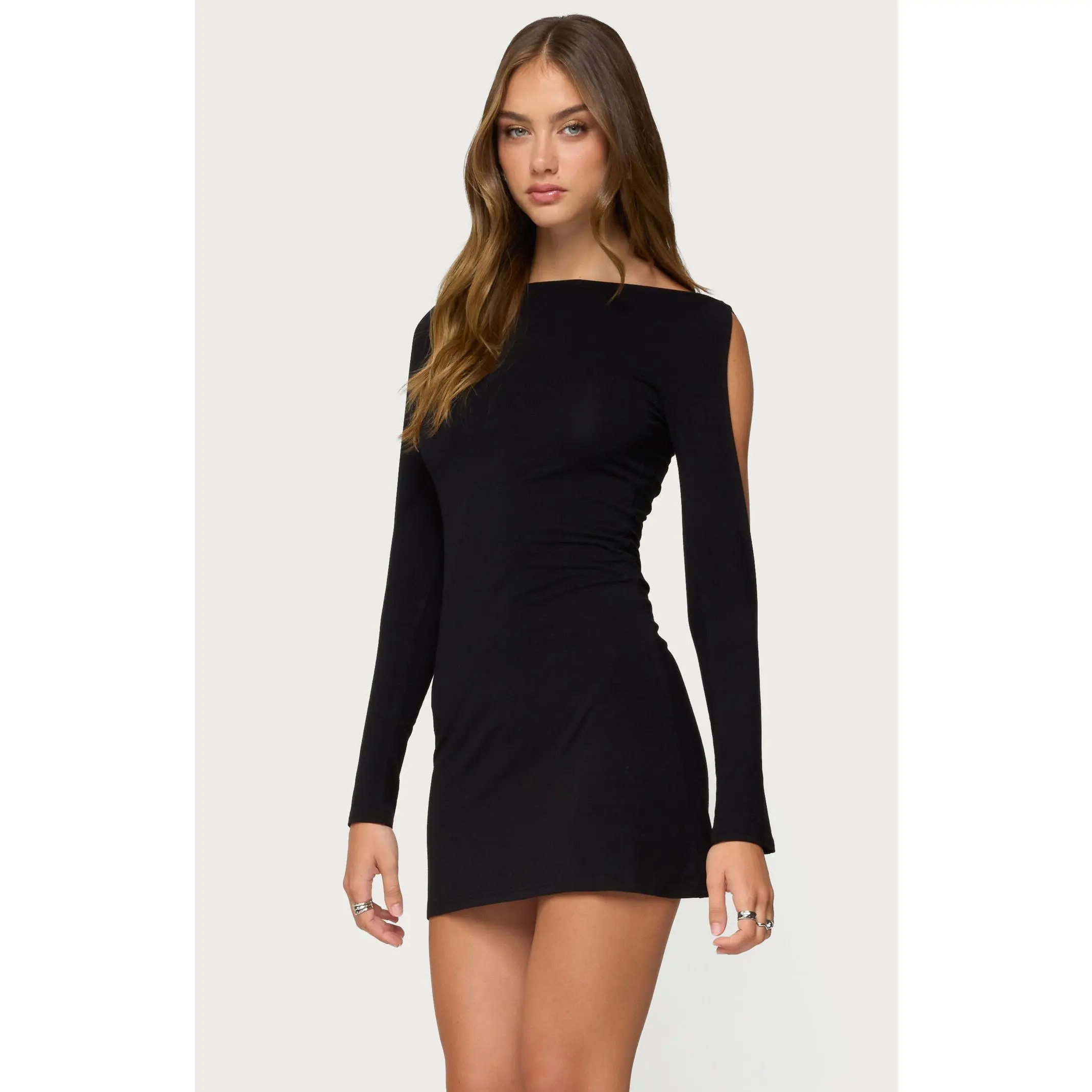 Edikted Women's Billy Cutout Boat Neck Mini Dress