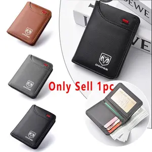 Men Wallet with Car Logo, Leather Coin Purse and Personalised ID Card Holder for Dodge Journey RAM and More, Stylish Accessory for Automotive Enthusiasts, Personalized Wallet, Durable Wallet