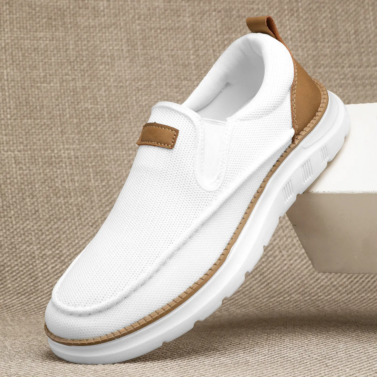 Mens Casual Loafers Shoes Slip On Fashion Walking Dress Sneakers Business Oxfords Work Lightweight Soft Sole Zapatos