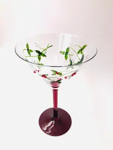 Unique Painted Christmas Martini Glasses - Perfect Holiday Gifts for Her - Drinkware