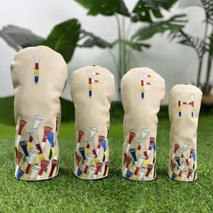 High-Quality PU Golf Club Wood Headcovers, Sports Series Driver & Fairway Woods, Multiple Sizes Available, Essential Golf Accessories, Golf Gifts