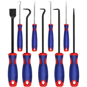 9Pcs Precision Pick & Hook Set with Scraper, Automotive & Electronic Hand Tools, W000846A